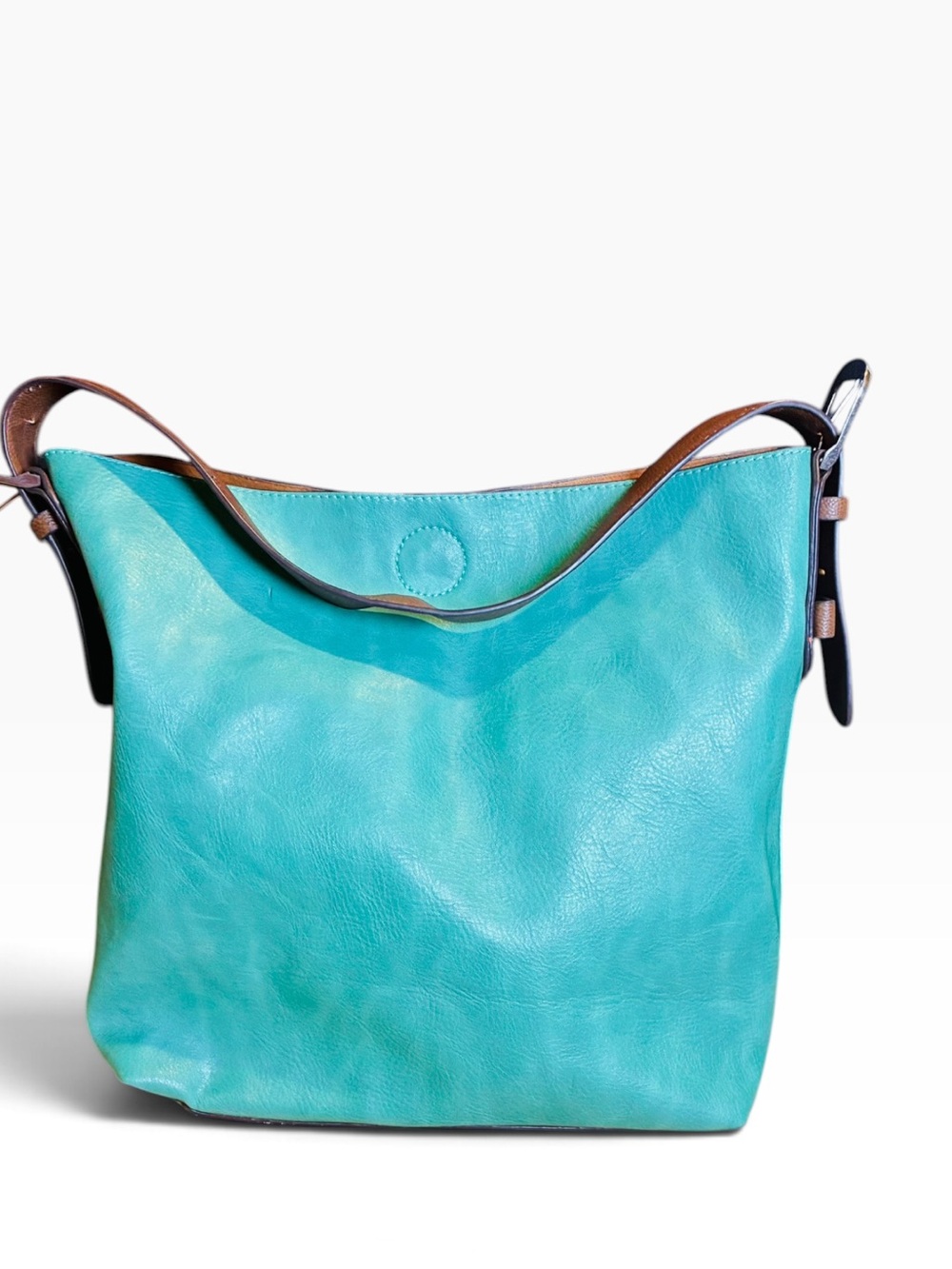 Joy Susan Vegan Leather Classic Hobo 2-in-1 Handbag Shoulder Bag & Pouch